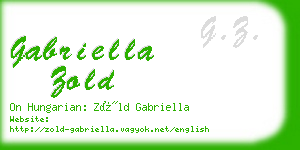 gabriella zold business card
